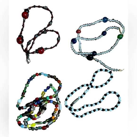 Lot of 26 Vintage Art Deco Czech Glass Beaded Necklaces,  Art Glass Milk Glass - Picture 9 of 15